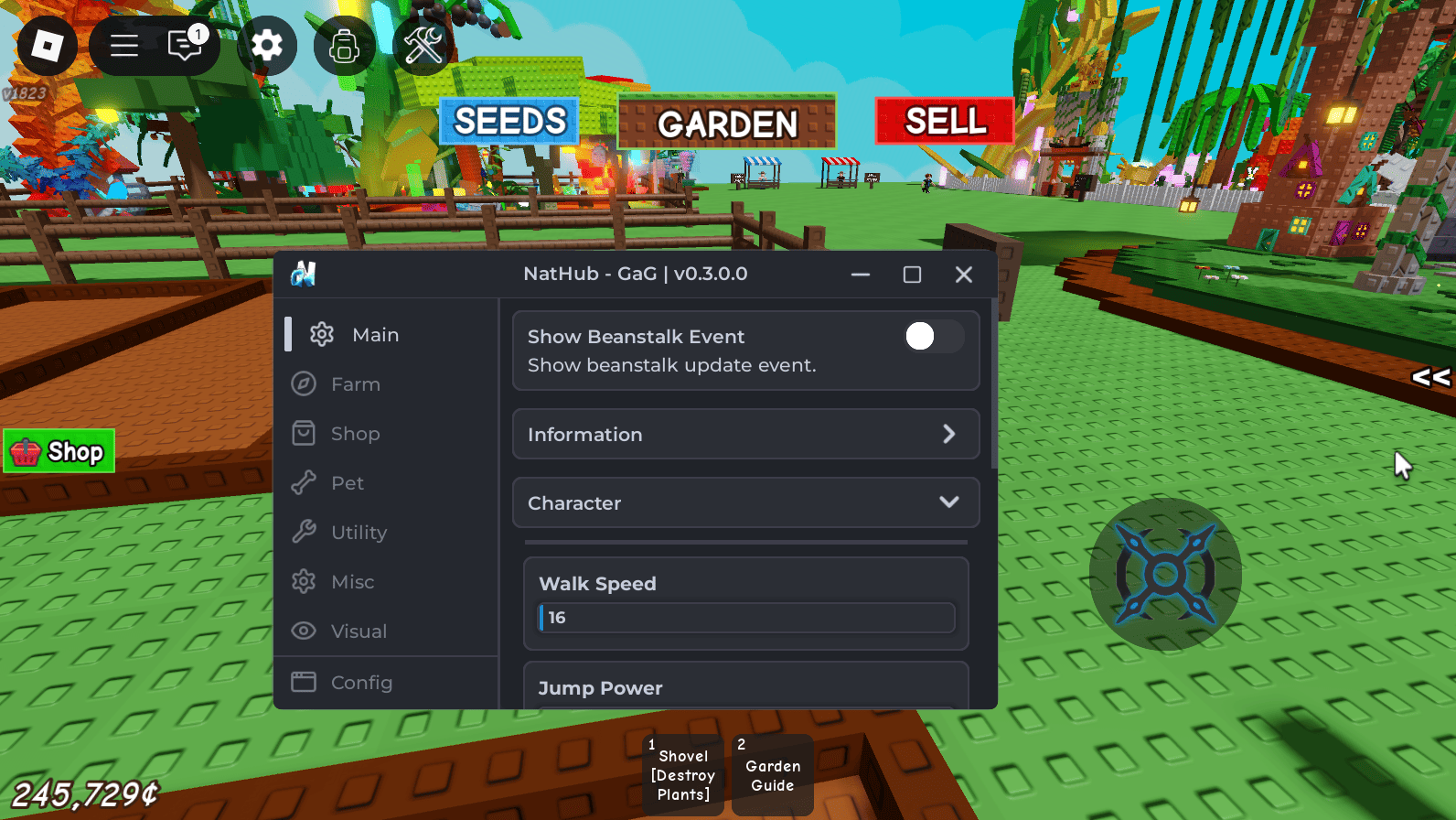 grow a garden script roblox